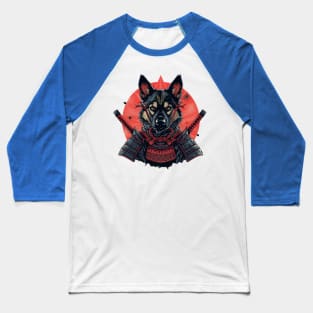 samurai dog Baseball T-Shirt